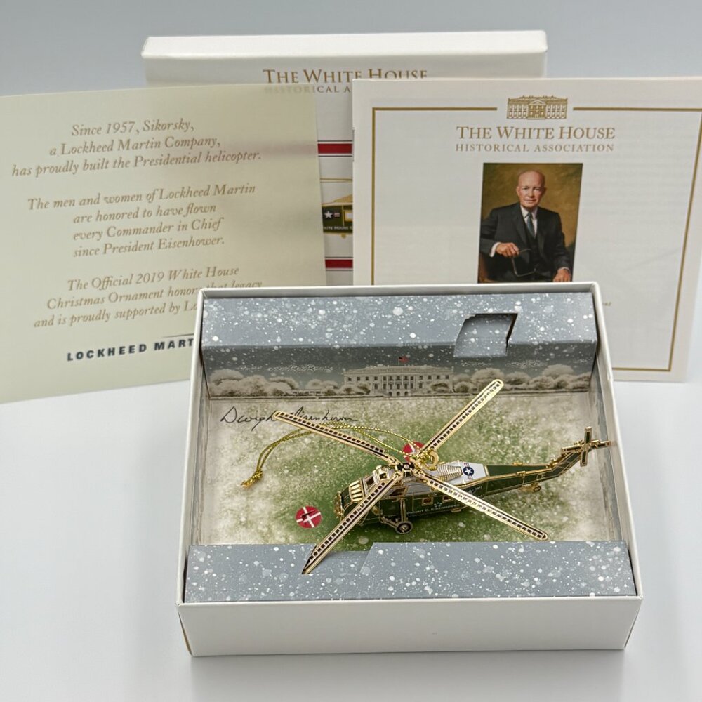 2019 The White House Historical Association Christmas Ornament Eisenhower EUC